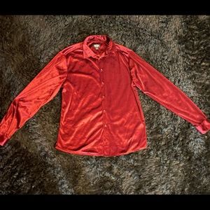 Satin button up shirt